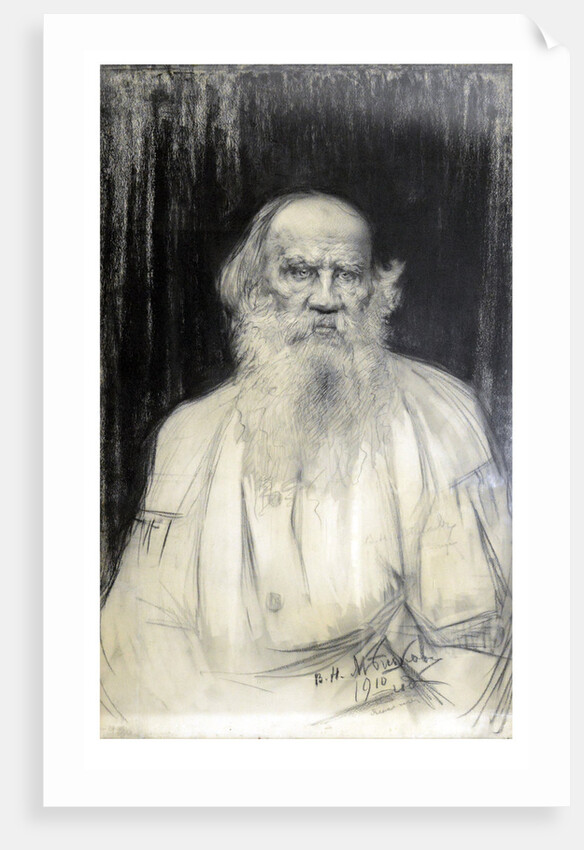 Portrait of the author Count Lev Nikolayevich Tolstoy by Anonymous