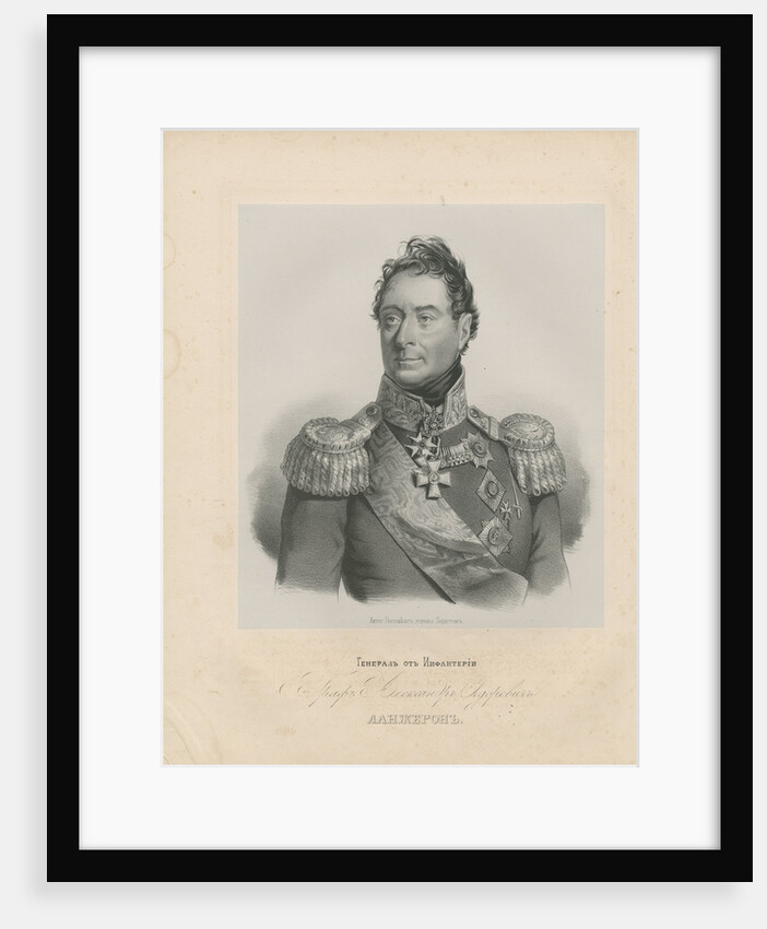 Portrait of General Alexandre Andrault de Langeron by Anonymous