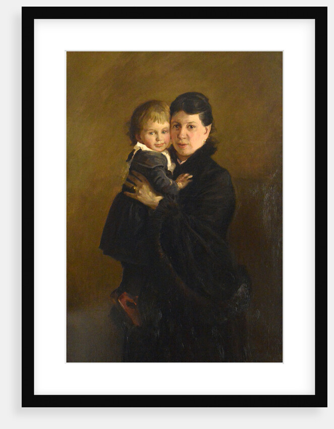 Portrait of Countess Sophia Andreevna Tolstaya, with Daughter Alexandra by Anonymous