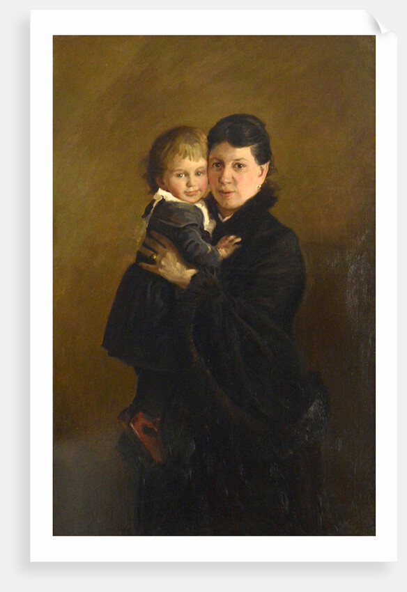 Portrait of Countess Sophia Andreevna Tolstaya, with Daughter Alexandra by Anonymous