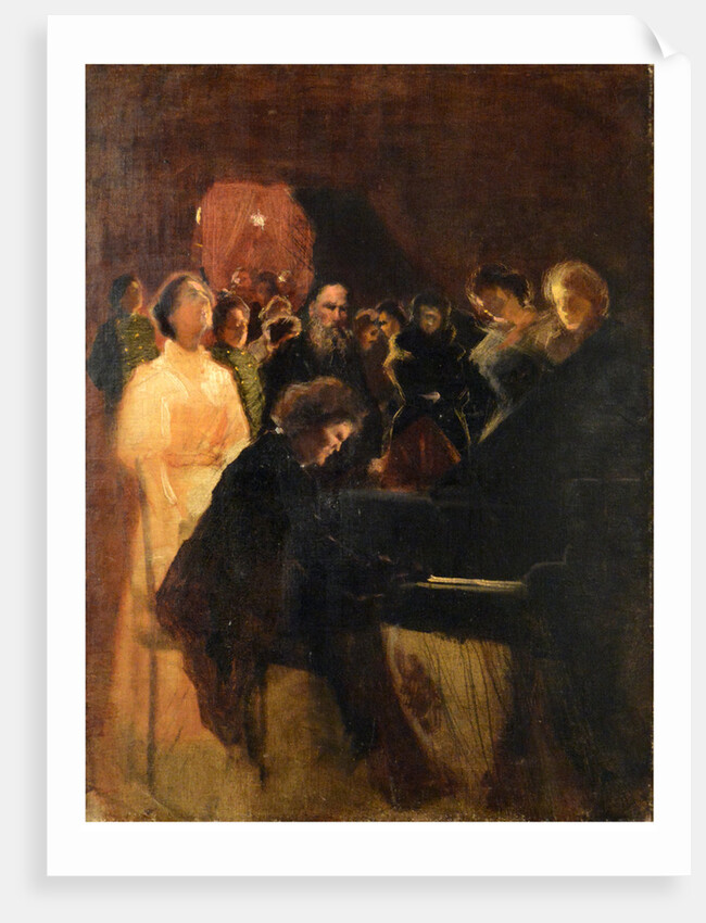 Leo Tolstoy at the concert given by Anton Rubinstein by Anonymous