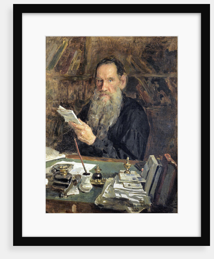 Portrait of the author Count Lev Nikolayevich Tolstoy by Anonymous
