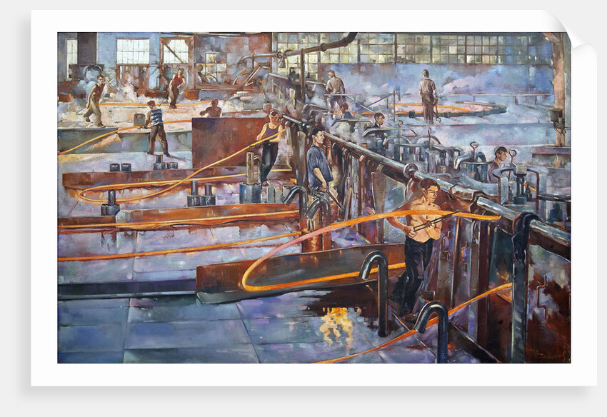 The hot rolling workshop of the Red Nail Makers Factory in Leningrad by Anonymous