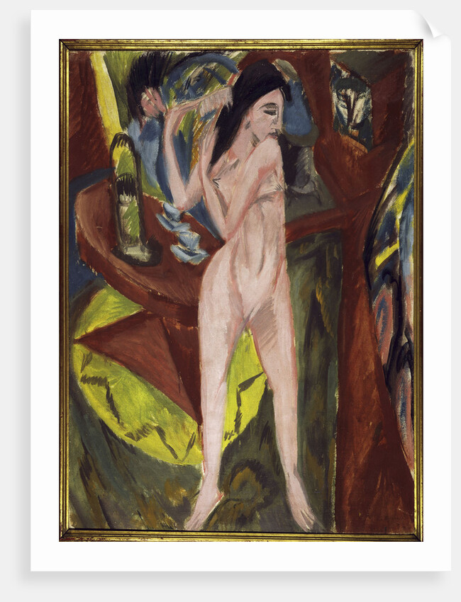 Nude from the Back with Mirror and Man by Anonymous