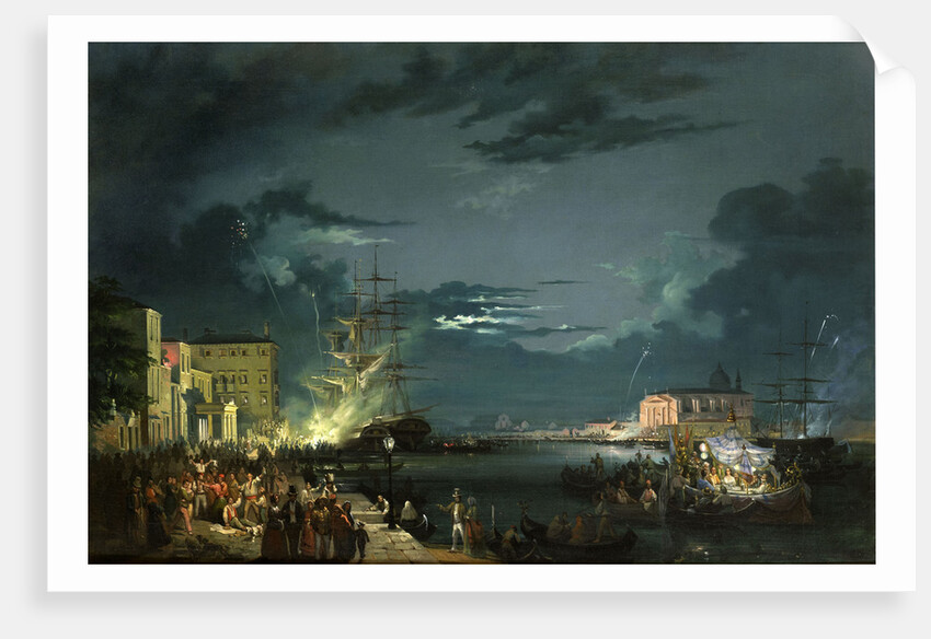 Nocturne with the Festa del Redentore by Anonymous