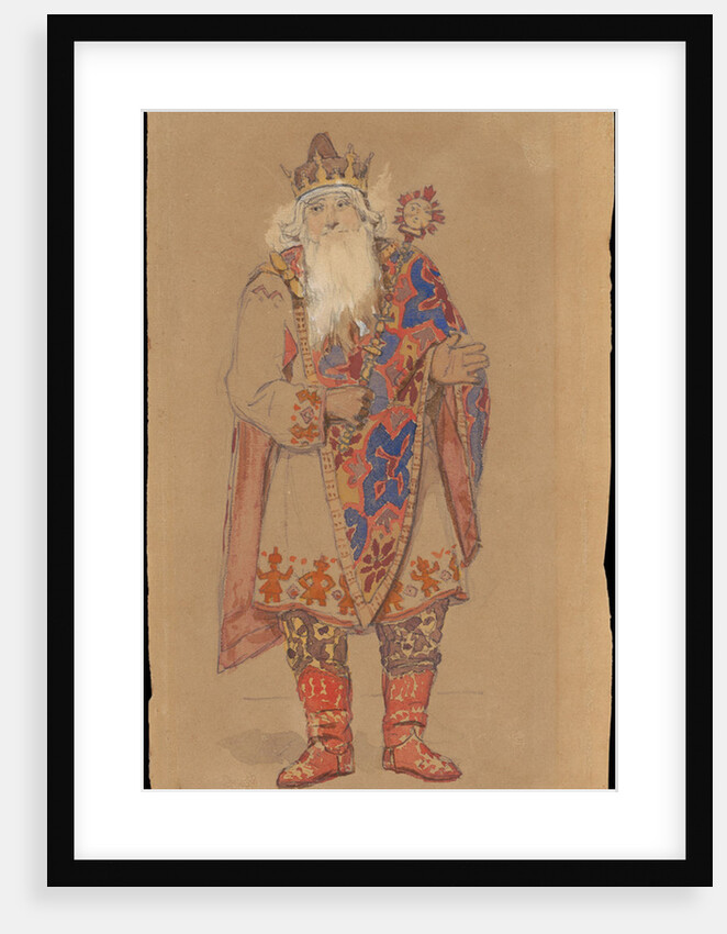 Tsar Berendey. Costume design for the theatre play Snow Maiden by Alexander Ostrovsky by Anonymous