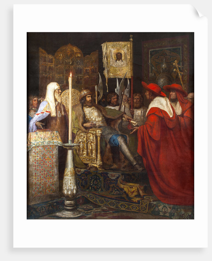 Alexander Nevsky Receiving Papal Legates by Anonymous