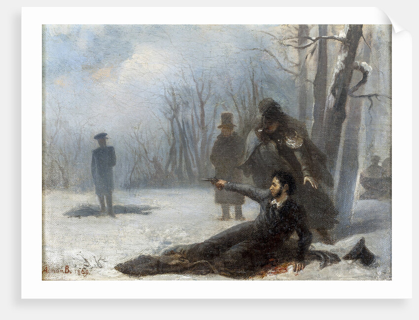 Duel between Alexander Pushkin and Georges dAnthès by Anonymous