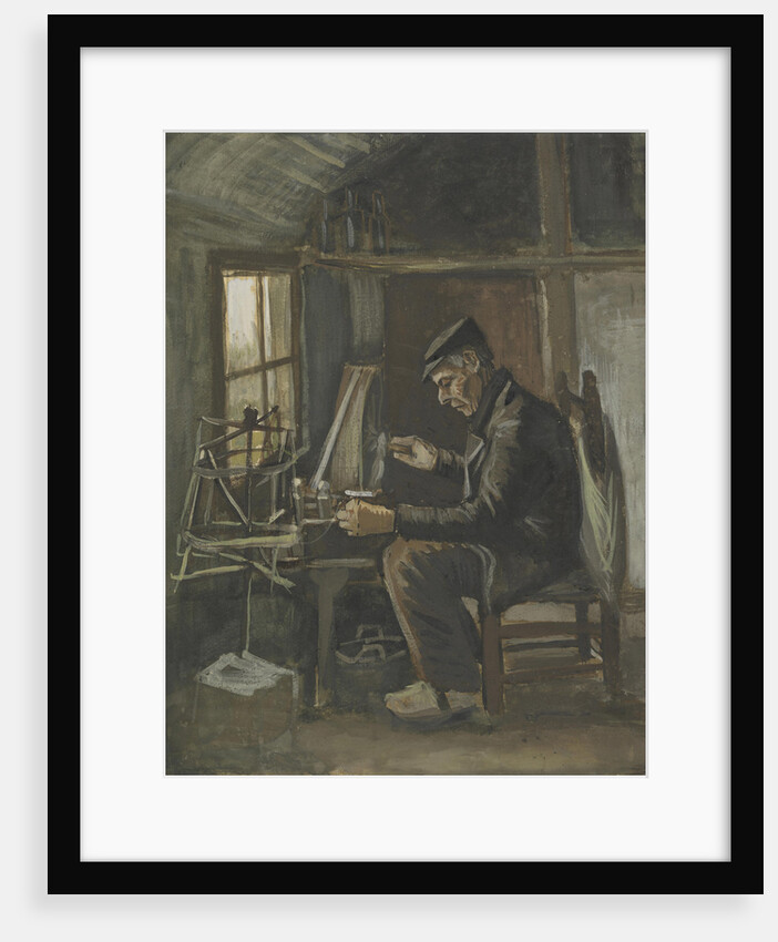 Man Winding Yarn by Anonymous