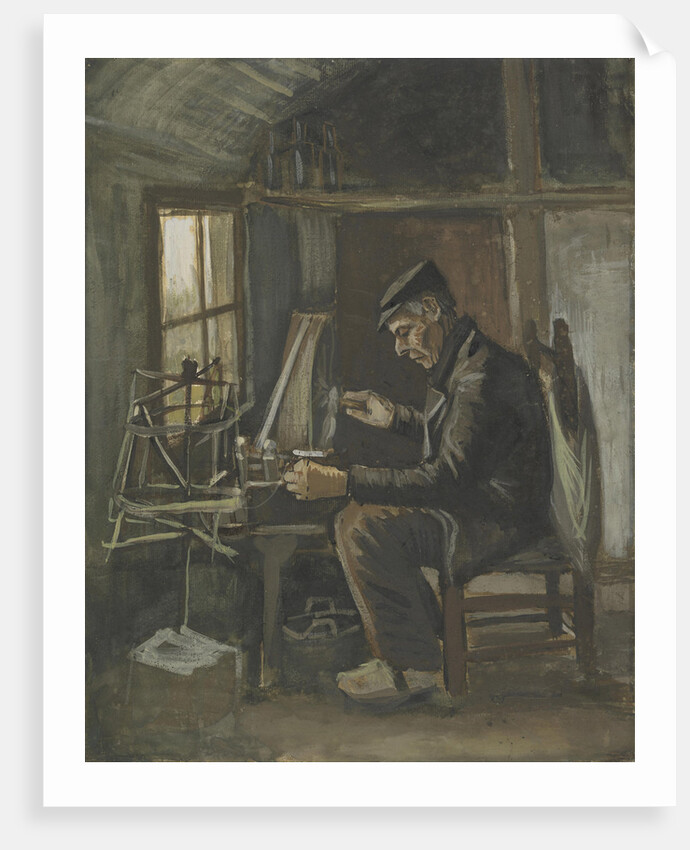 Man Winding Yarn by Anonymous
