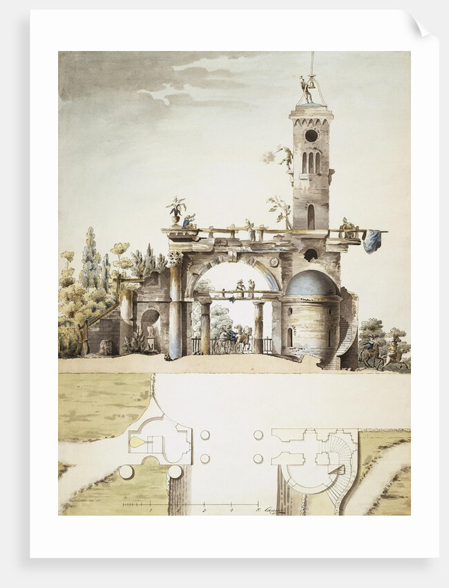 Project for the Ruins Pavilion in the Park at Tsarskoye Selo by Anonymous