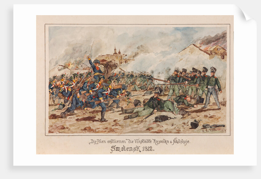 Polish forces storm the suburbs of Smolensk in 1812 by Anonymous