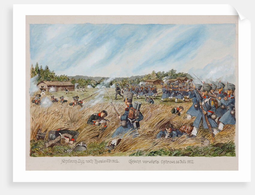The Battle near Ostrovno on 25 July 1812 by Anonymous