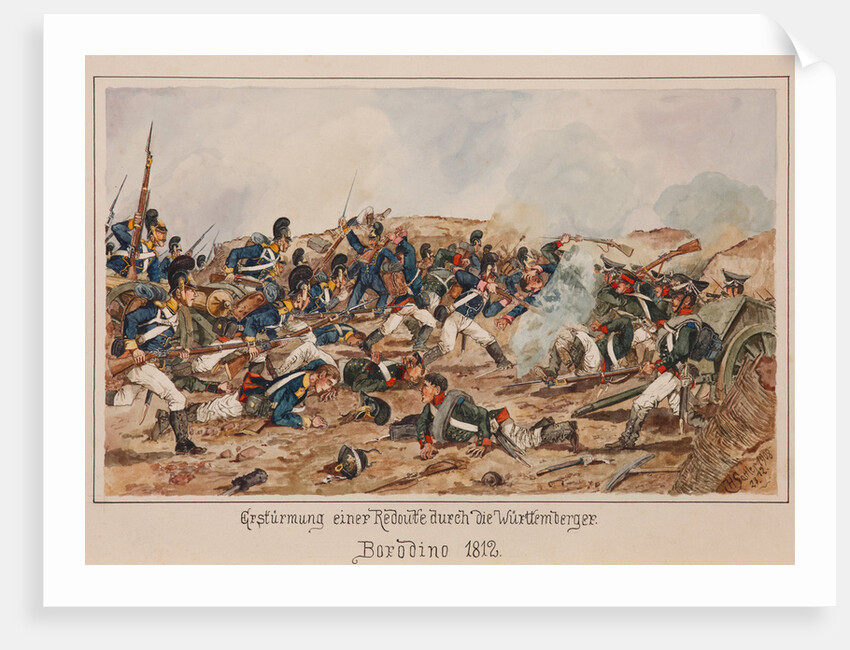 The storming of a Redoubt by the Wurttemberg troops. Borodino 1812 by Anonymous