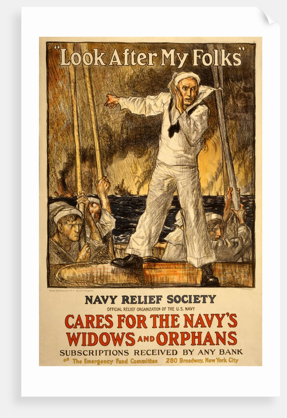 Fundraising campaign for the Navy Relief Society, 1917 by Anonymous