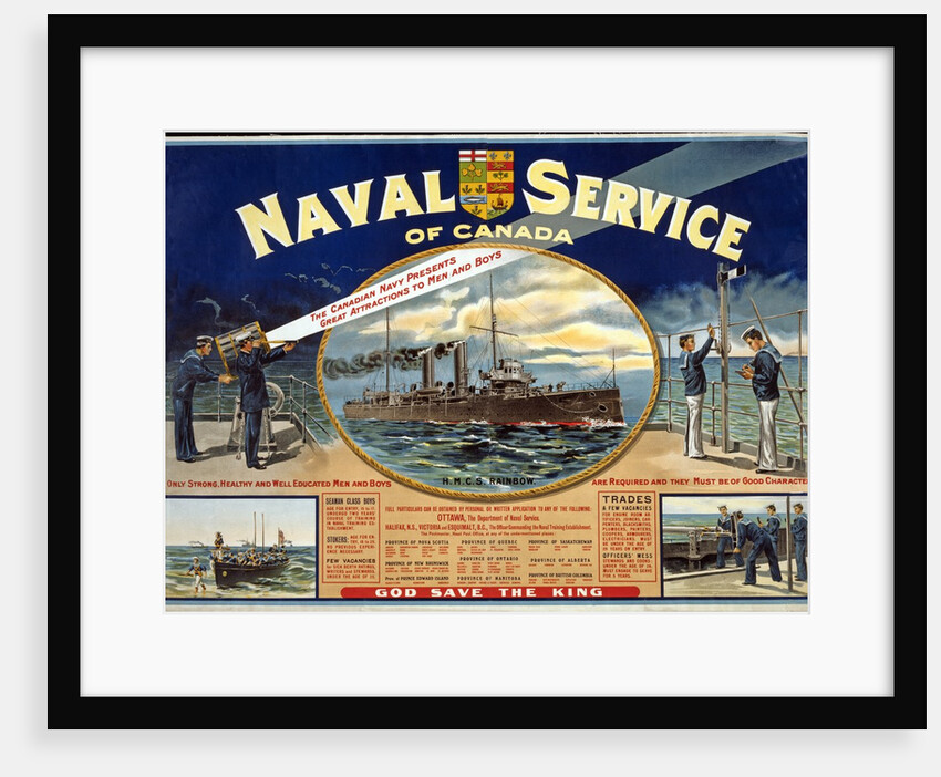 WWI Recruitment Poster for the Naval Service of Canada, 1915 by Anonymous