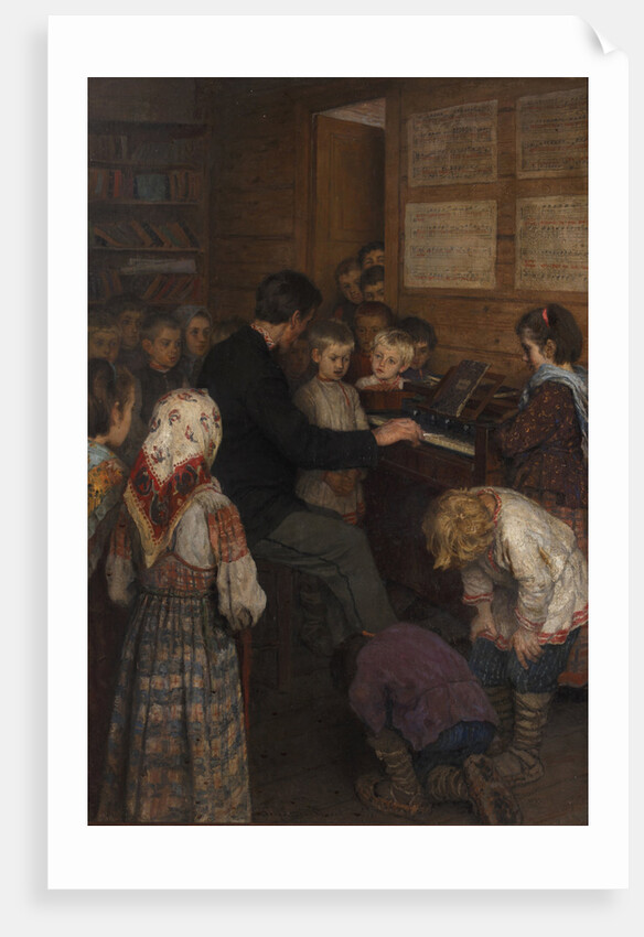 Singing lesson at the village school by Anonymous