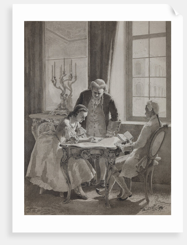 Teaching hour of Empress Catherine II by Anonymous