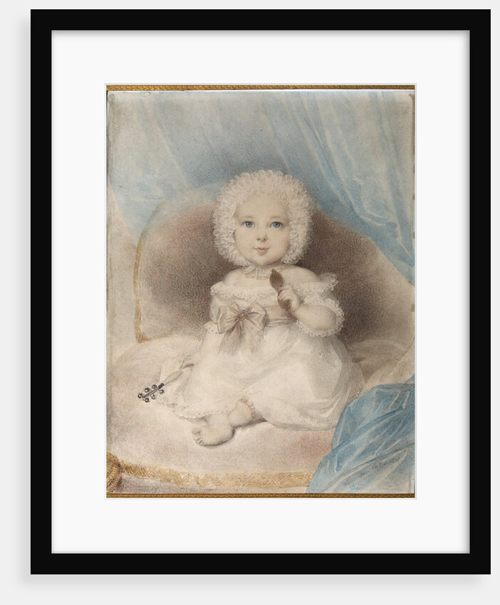 Portrait of a child with a Lorgnette by Anonymous