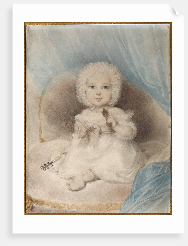 Portrait of a child with a Lorgnette by Anonymous