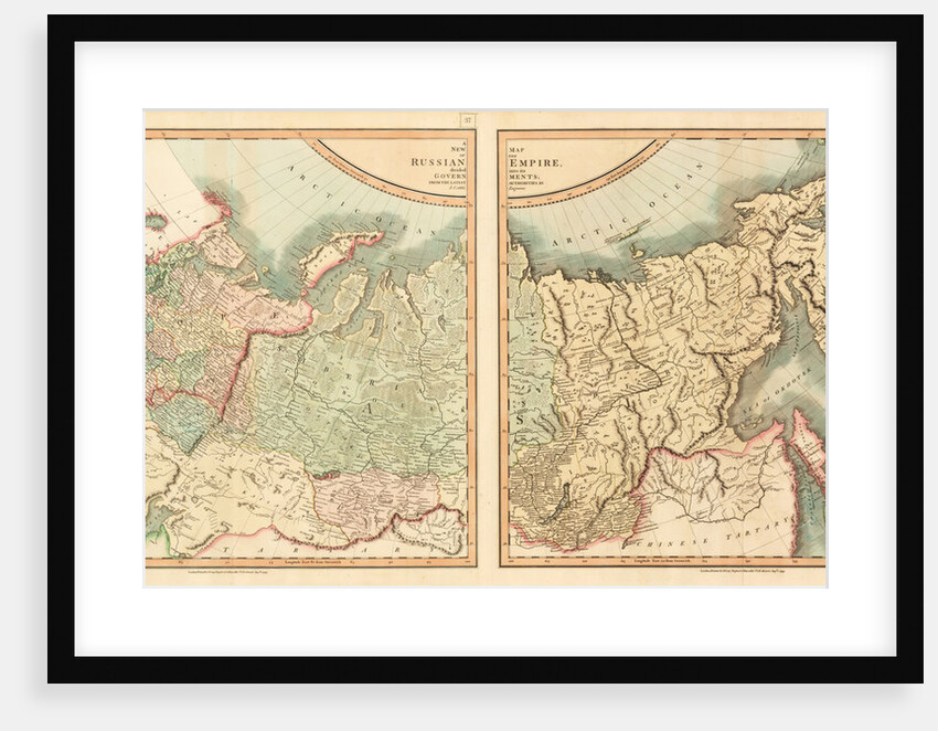 Map of the Russian Empire Divided into its Governments by Anonymous