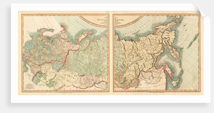 Map of the Russian Empire Divided into its Governments by Anonymous