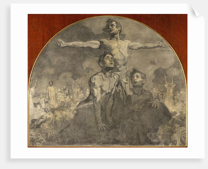 By force towards freedom, with love towards unity! Study for the mural at the Lord Mayors Hall, Pra by Anonymous