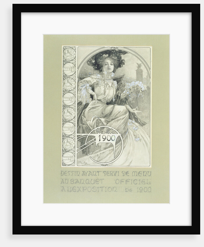 Official Banquet of the Paris International Exhibition 1900. Design for the menu by Anonymous