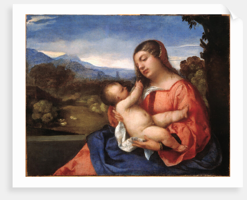 Madonna and Child in a Landscape by Anonymous