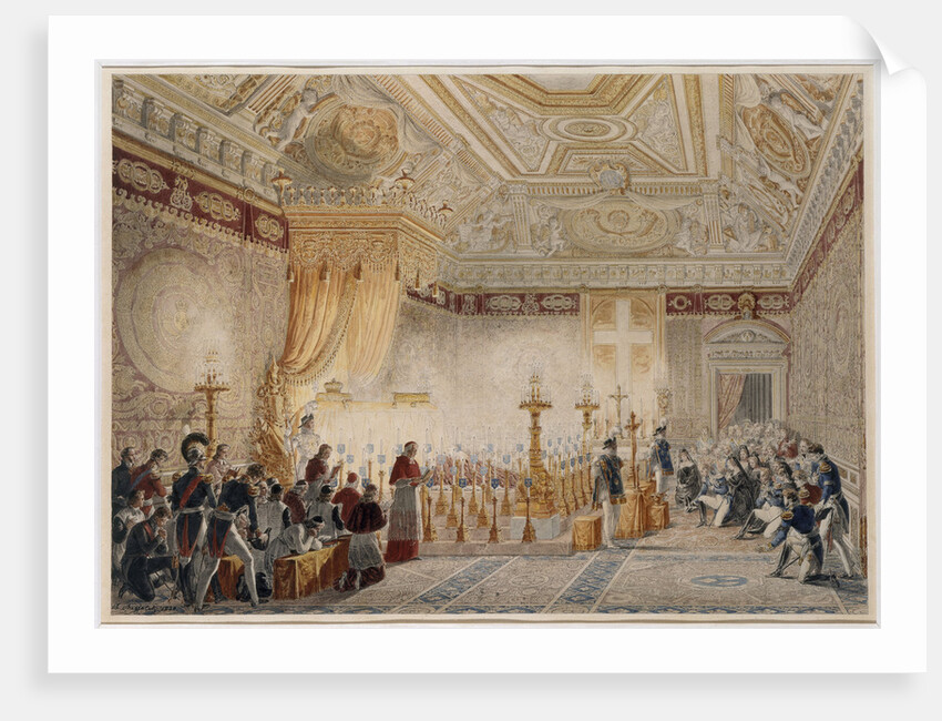 Chapelle Ardente of Louis XVIII at the throne room of the Tuileries on September 1824 by Anonymous