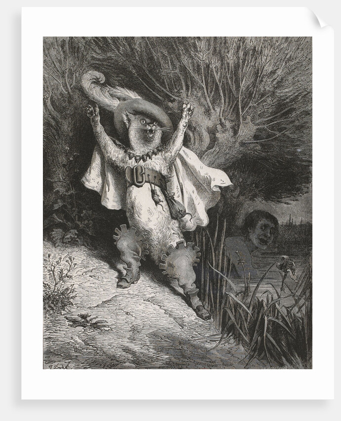 Illustration for Le Maître chat ou le chat botté by Charles Perrault by Anonymous