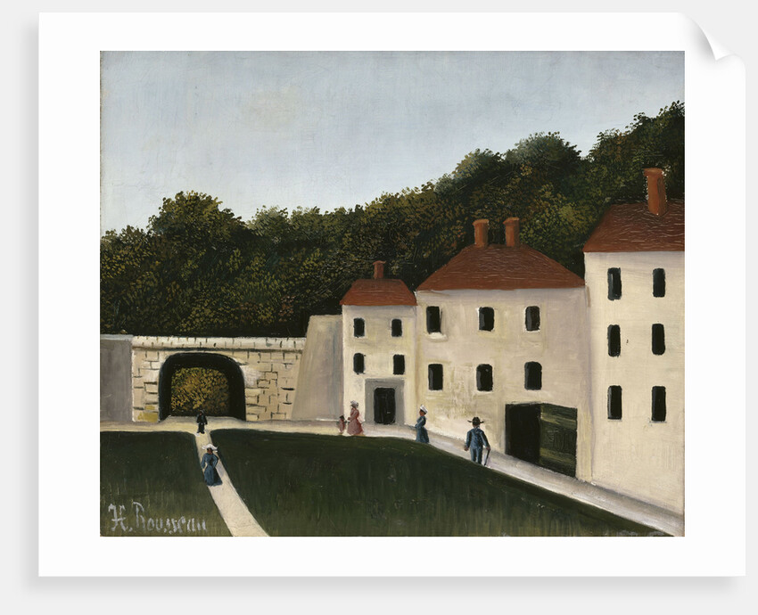 Walkers in a park by Anonymous
