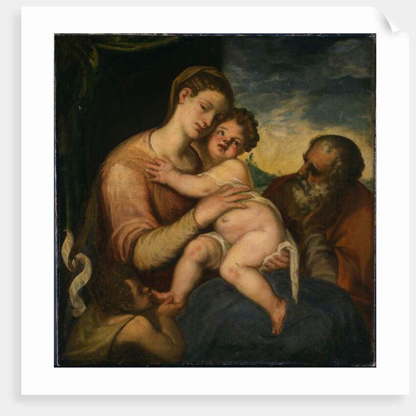 The Holy Family with John the Baptist by Anonymous
