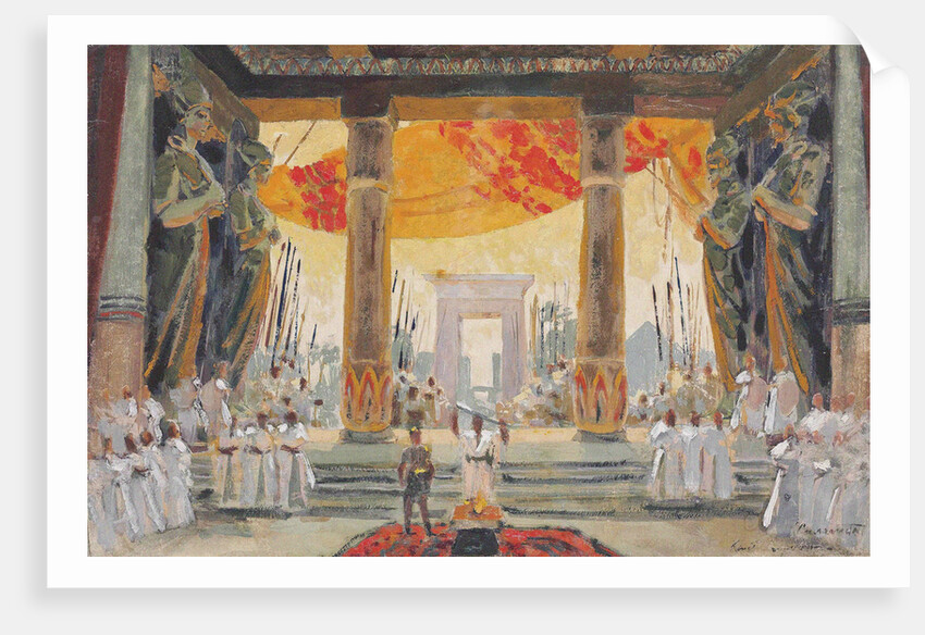 Stage design for the opera Salammbô by Modest Mussorgsky by Anonymous