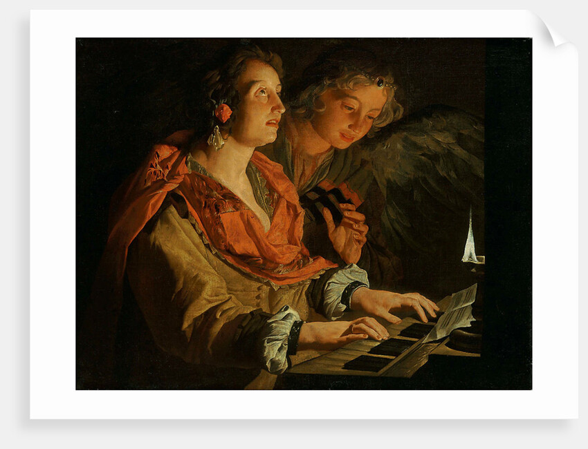 Saint Cecilia and the Angel by Anonymous
