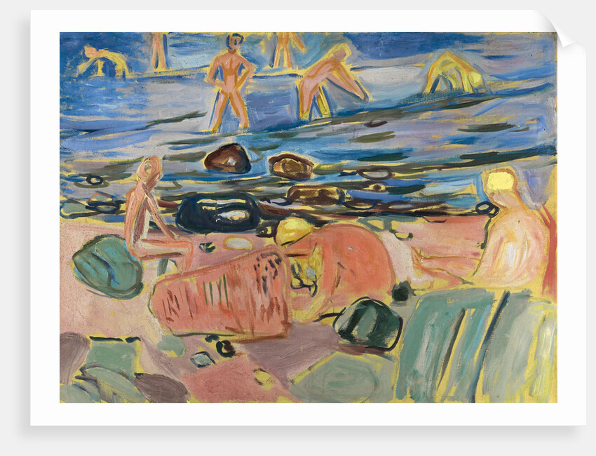 Boys bathing by Anonymous
