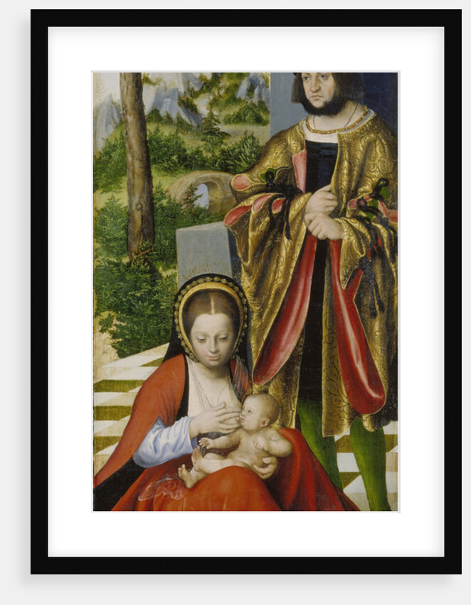 Altarpiece of the Holy Kinship. Left panel by Anonymous