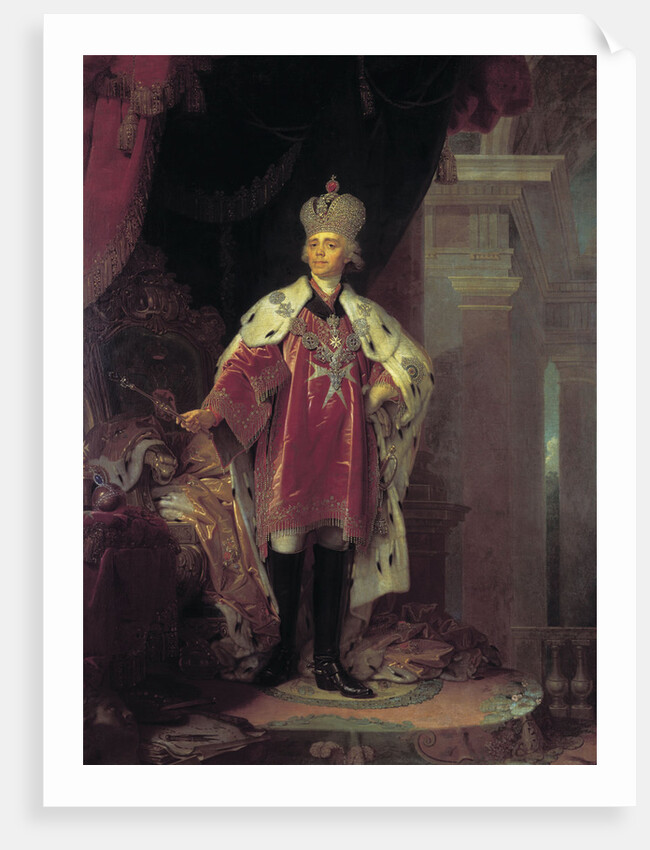 Emperor Paul I dressed as Grand Master of Maltese by Anonymous