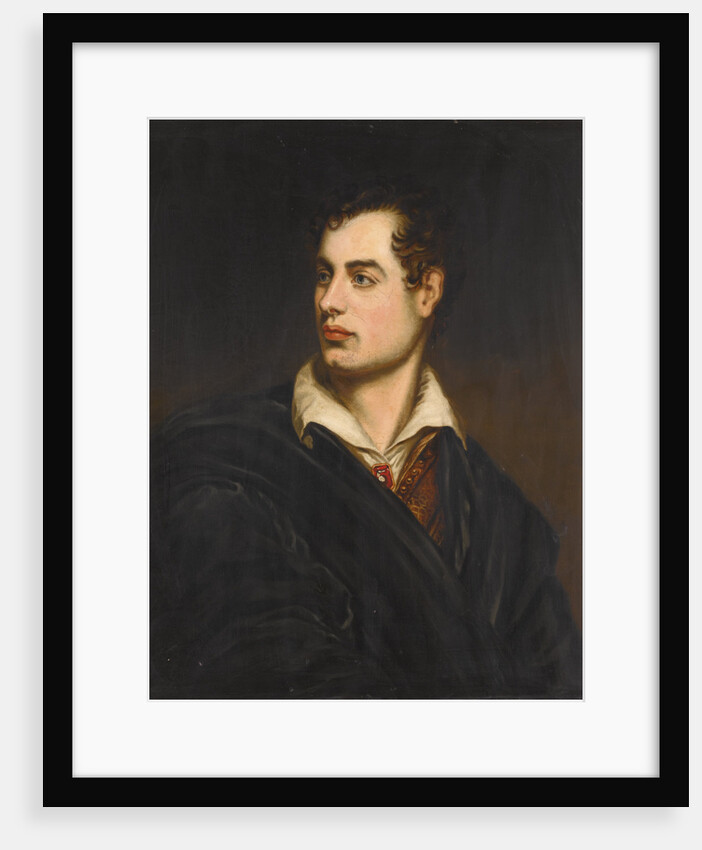 Portrait of the poet Lord George Noel Byron by Anonymous