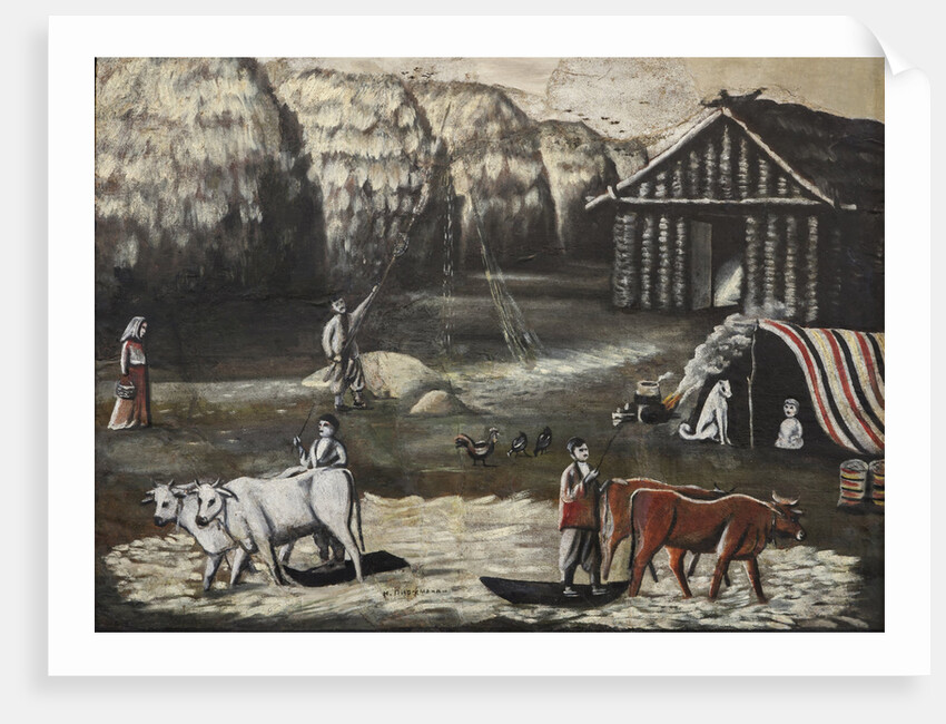 Threshing Yard. Evening by Anonymous