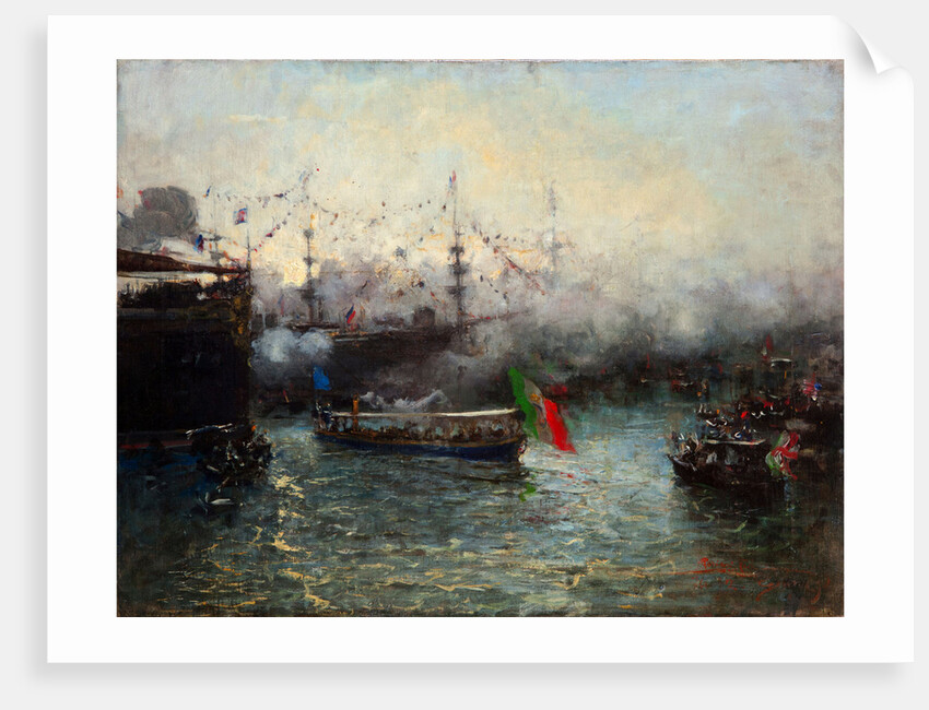 Arrival of the Lancia Reale to the Columbus festival in Genoa by Anonymous