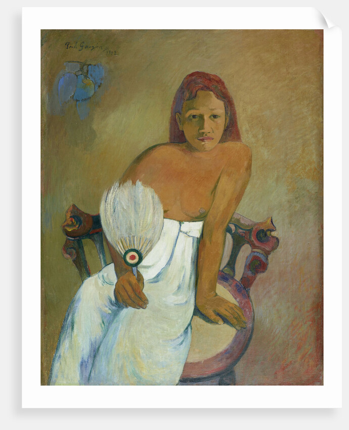 Woman with a Fan by Anonymous