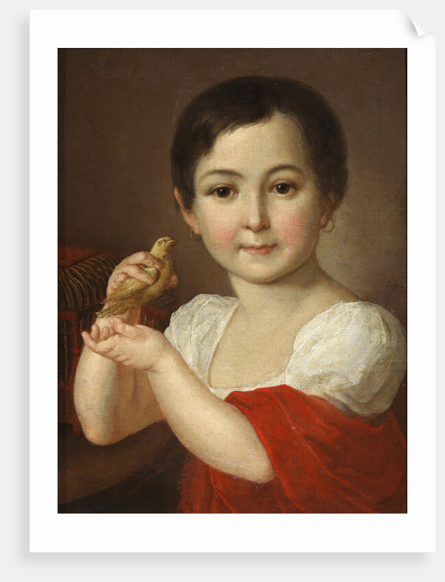 Portrait of Countess Lidia Alexeevna Gorchakova with Canary by Anonymous
