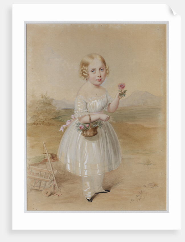 Portrait of a Girl With Rose In Her Hand by Anonymous