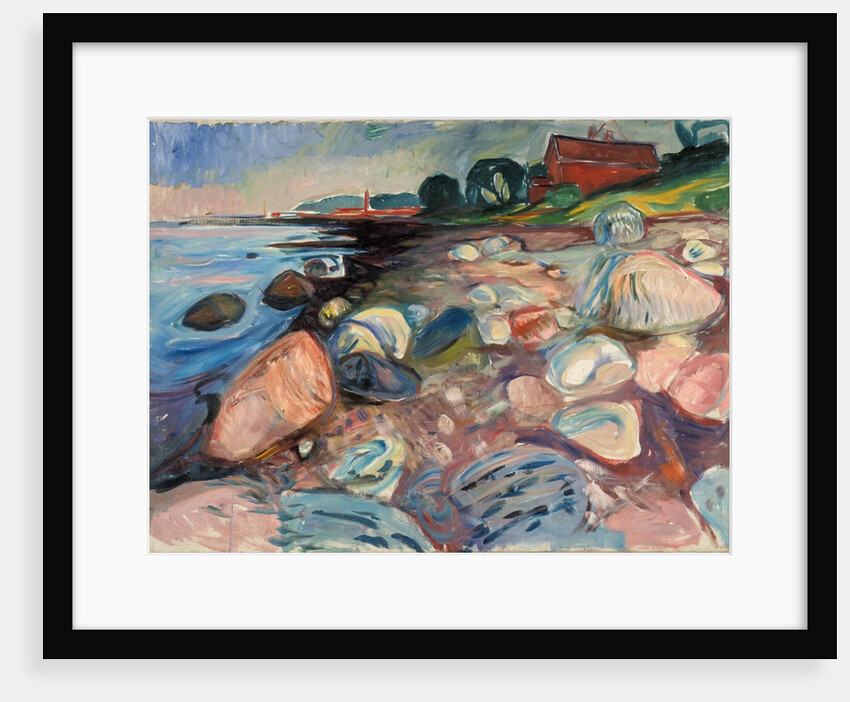 Shore with Red House by Anonymous