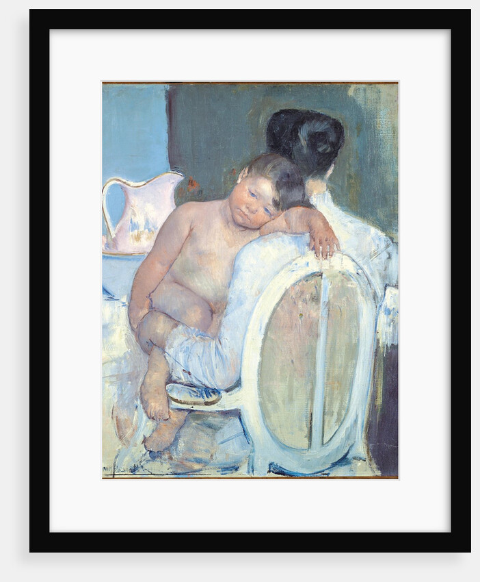 Woman Sitting with a Child in Her Arms by Anonymous