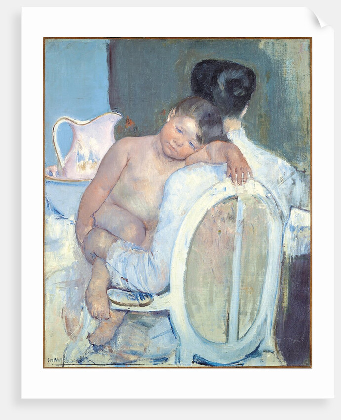Woman Sitting with a Child in Her Arms by Anonymous