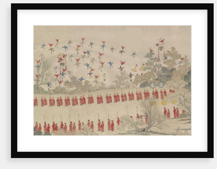 New Years Festival at the Pavilion of Pure Brightness. Detail: winter sports games by Anonymous