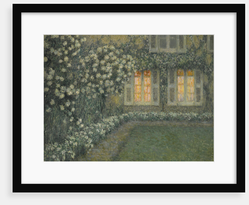 Le jardin blanc au crépuscule ( The white garden at dusk) by Anonymous