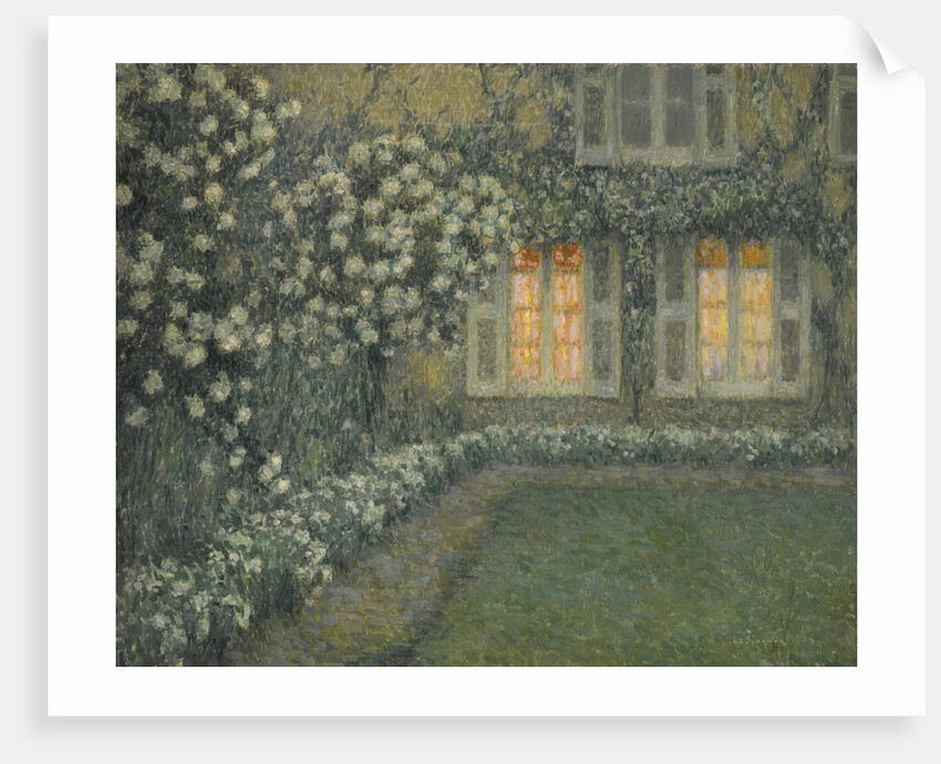 Le jardin blanc au crépuscule ( The white garden at dusk) by Anonymous